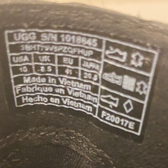 Ugg Camden Cow Hair Exotic Chelsea Ankle Boots Booties Block Heel Black Size 10 - Picture 8 of 14